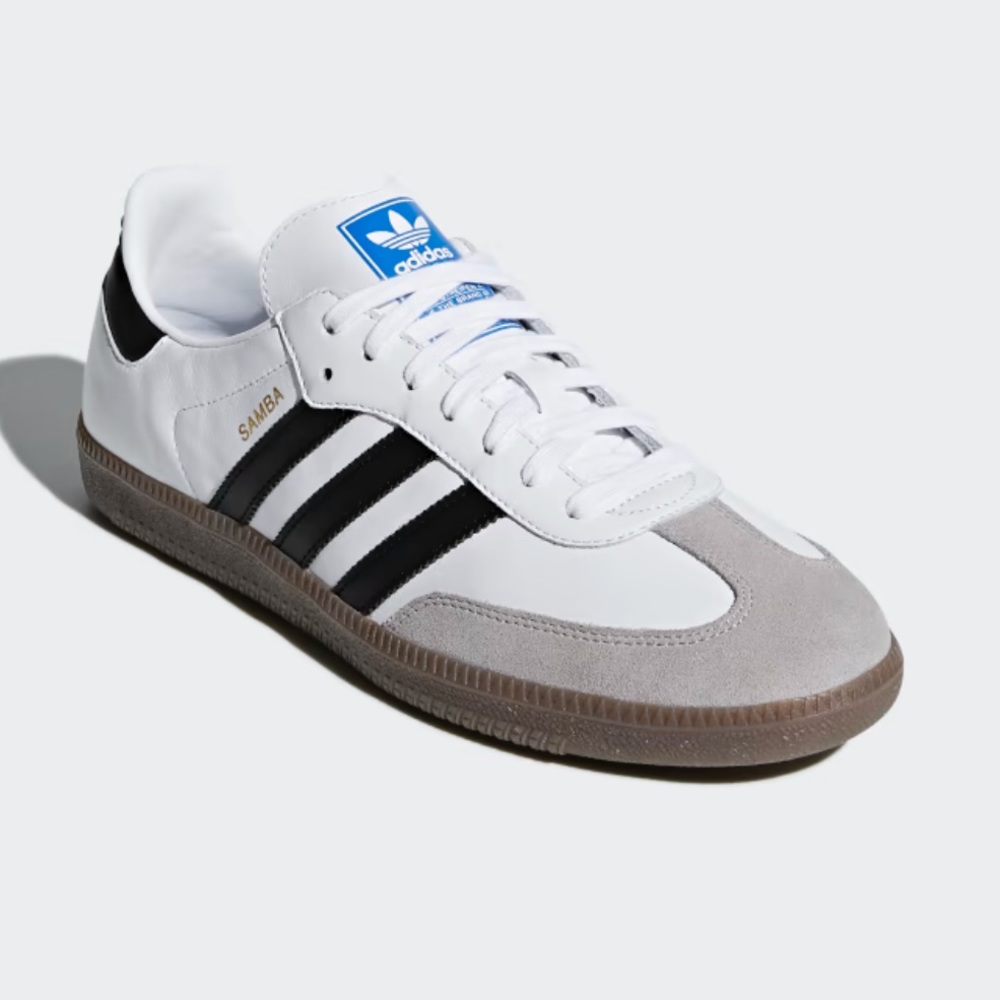 Sold on Depop - Adidas SAMBA OG SHOES - White/Black -  M8 / W9.5
